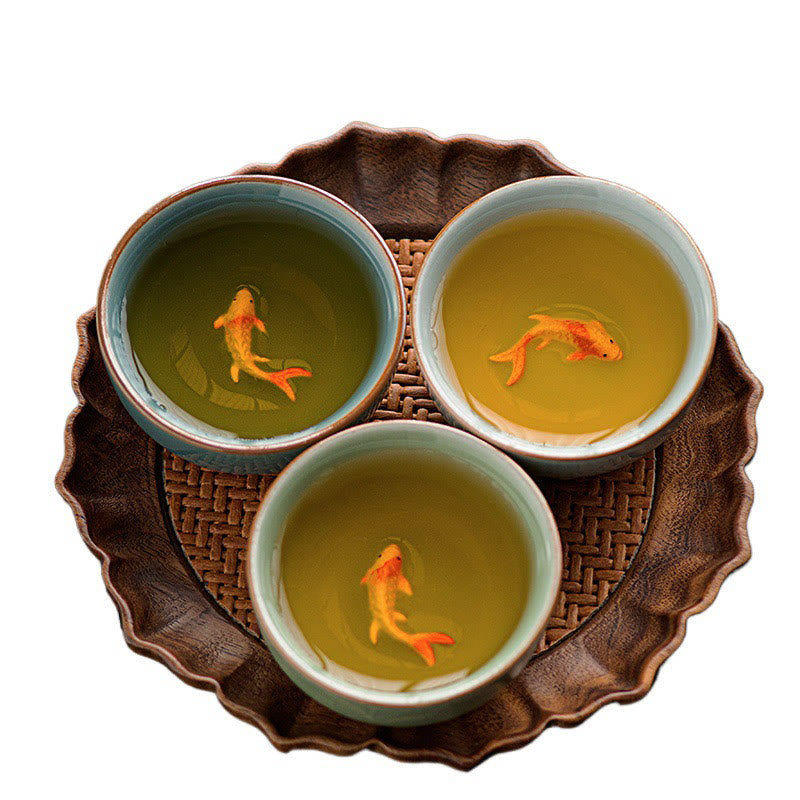 Buddha Stones, handbemalte Koi-Fisch-Keramik-Teetasse, Kung-Fu-Teetasse, 50 ml - image 13