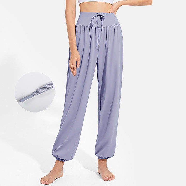 Buddha Stones schlichte Haremshose für Damen mit Kordelzug und elastischem Bund, ideal für Sport, Yoga und Freizeit, mit Taschen - Hellstahlblau - US 8-10, UK/AU 12-14, EU 40-42 (2XL) - image 0