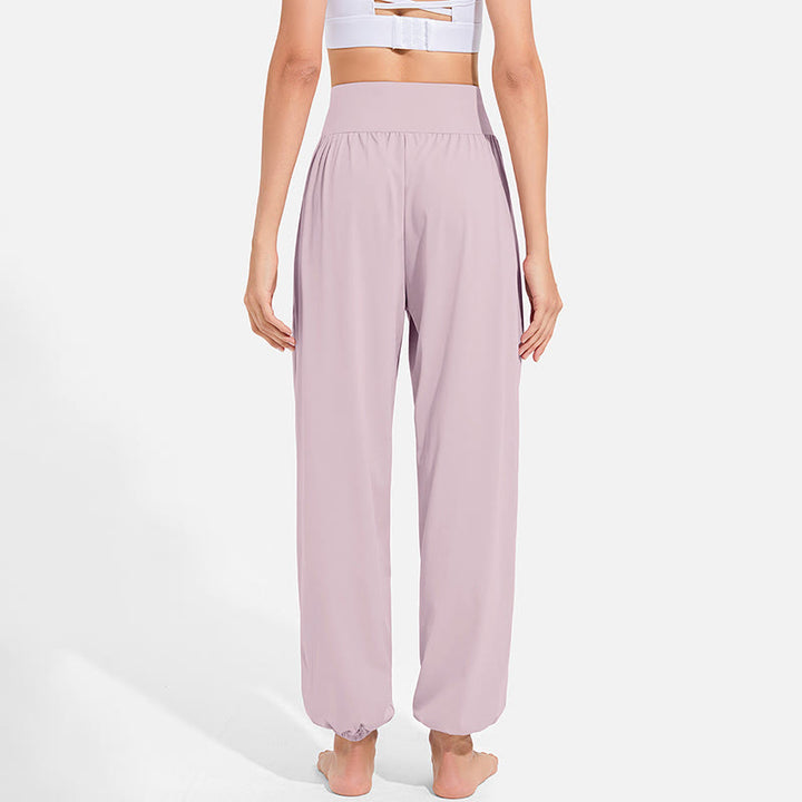 Buddha Stones schlichte Haremshose für Damen mit Kordelzug und elastischem Bund, ideal für Sport, Yoga und Freizeit, mit Taschen - image 16