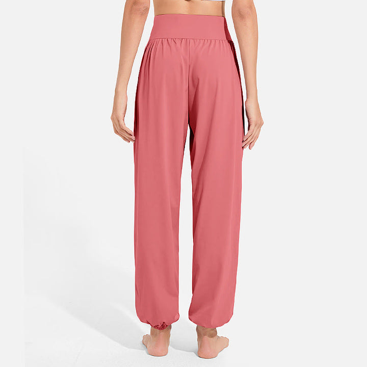 Buddha Stones schlichte Haremshose für Damen mit Kordelzug und elastischem Bund, ideal für Sport, Yoga und Freizeit, mit Taschen - image 30