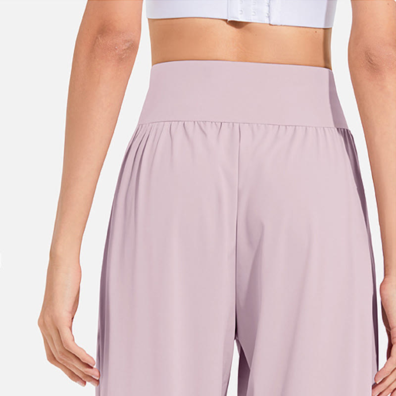 Buddha Stones schlichte Haremshose für Damen mit Kordelzug und elastischem Bund, ideal für Sport, Yoga und Freizeit, mit Taschen - image 18