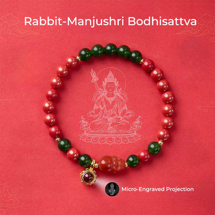 Buddha Stones ​​Jahr des Pferdes Mikrogravur Projektion Chinesischer Tierkreis Geburtsbuddha Zinnober Segensarmband - image 13