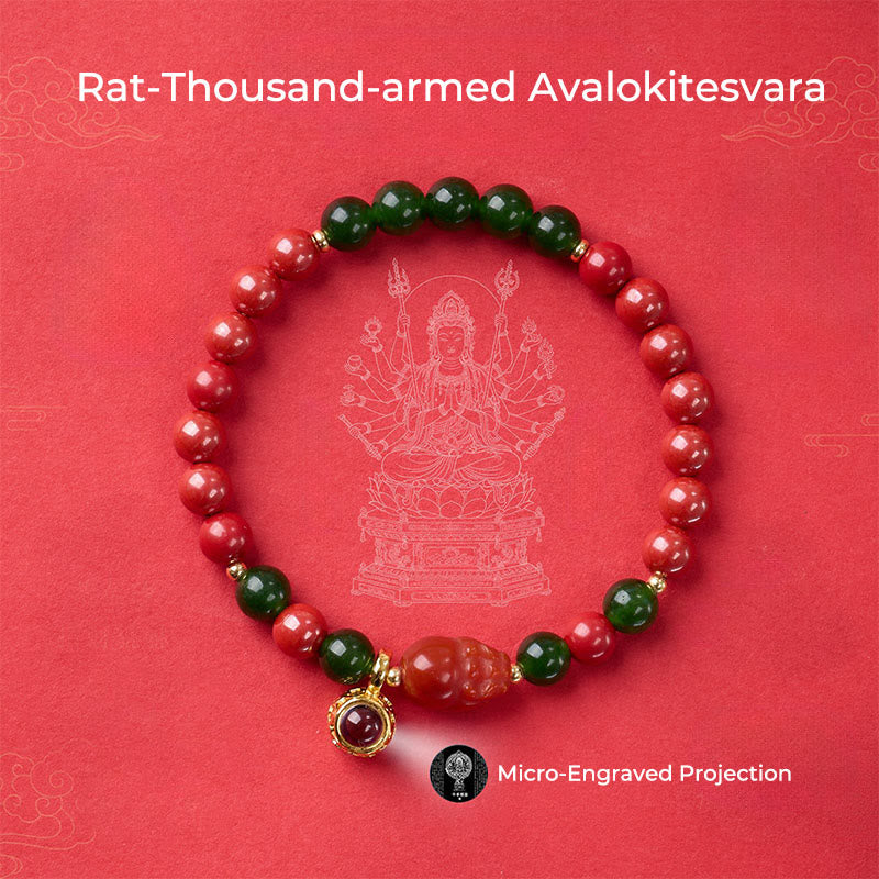Buddha Stones ​​Jahr des Pferdes Mikrogravur Projektion Chinesischer Tierkreis Geburtsbuddha Zinnober Segensarmband - image 9