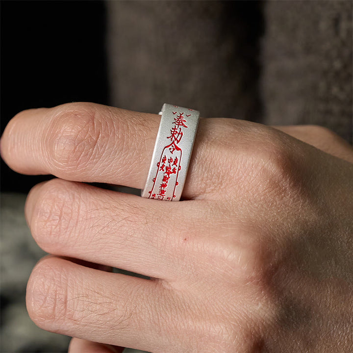 Buddha Stones ​​Kupferwort Verstellbarer Balance-Ring - image 4