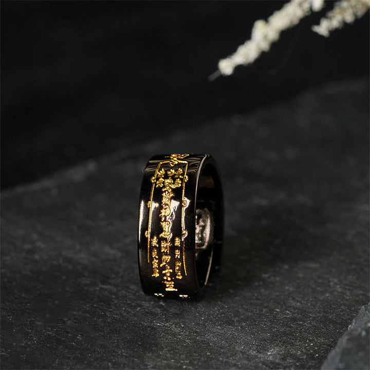 Buddha Stones ​​Kupferwort Verstellbarer Balance-Ring - Kupfer Schwarz (einstellbar) - image 6