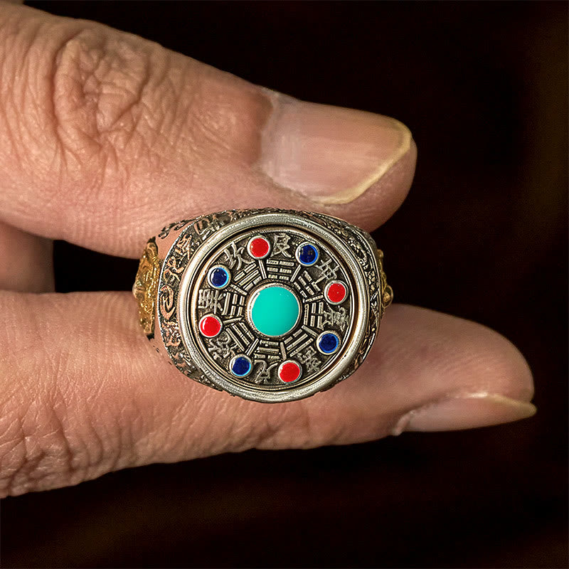 Buddha Stones, Kupfer-Bagua-Kupfermünzen, Reichtum, drehbarer, verstellbarer Ring - image 7