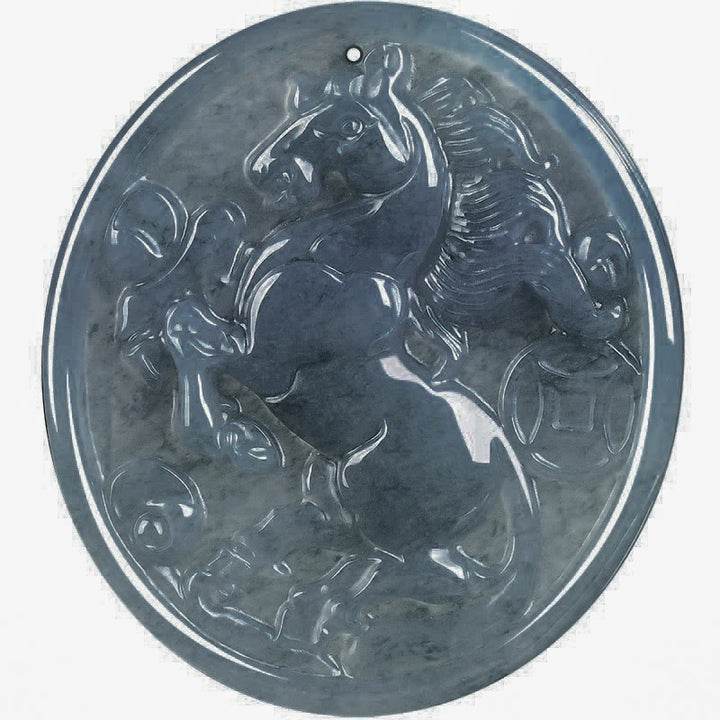 Buddha Stones ​​Jade-Halskette mit Anhängern – Symbol für Glück und Fülle im Jahr des Pferdes - image 9