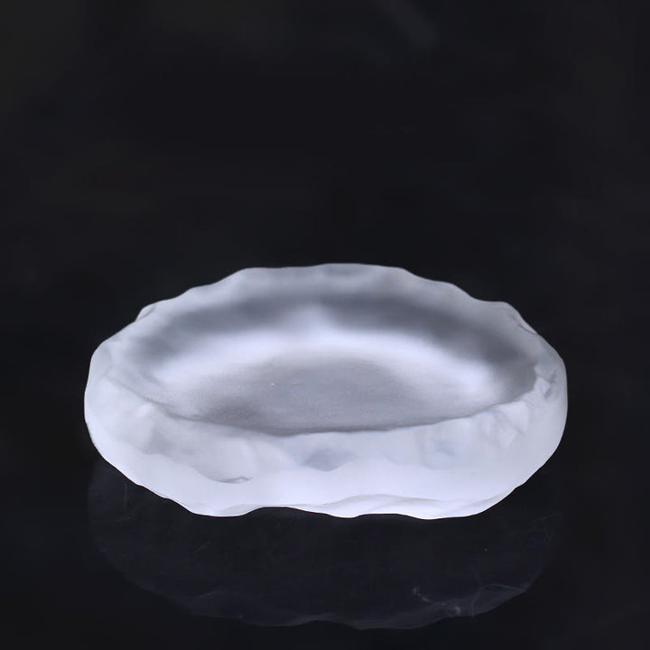 Buddha Stones, Jahr des Pferdes, Lotus-Kapsel, Lotusblatt, Liuli-Kristall-Kunstwerk, Energie-Dekoration für Zuhause oder Büro - Wellenkantenschutz 10,5 x 9,5 x 5 cm - image 6