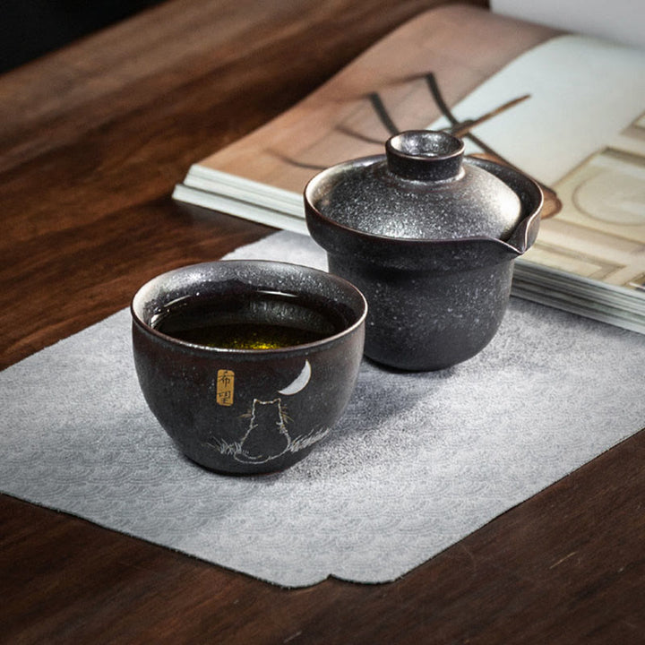 Buddha Stones, niedliche Katzen-Teetasse, Kung-Fu-Teetasse  - Hoffnung gesetzt - image 10