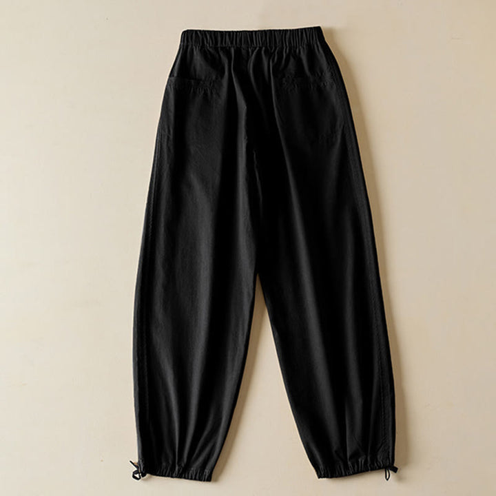Buddha Stones Herbst-Cargohose für Damen aus Baumwolle mit Kordelzug, Länge 7-8, mit Taschen - image 12