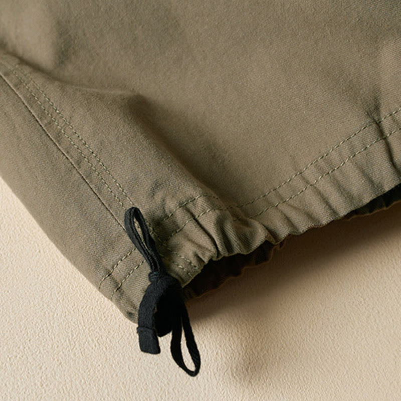 Buddha Stones Herbst-Cargohose für Damen aus Baumwolle mit Kordelzug, Länge 7-8, mit Taschen - image 6
