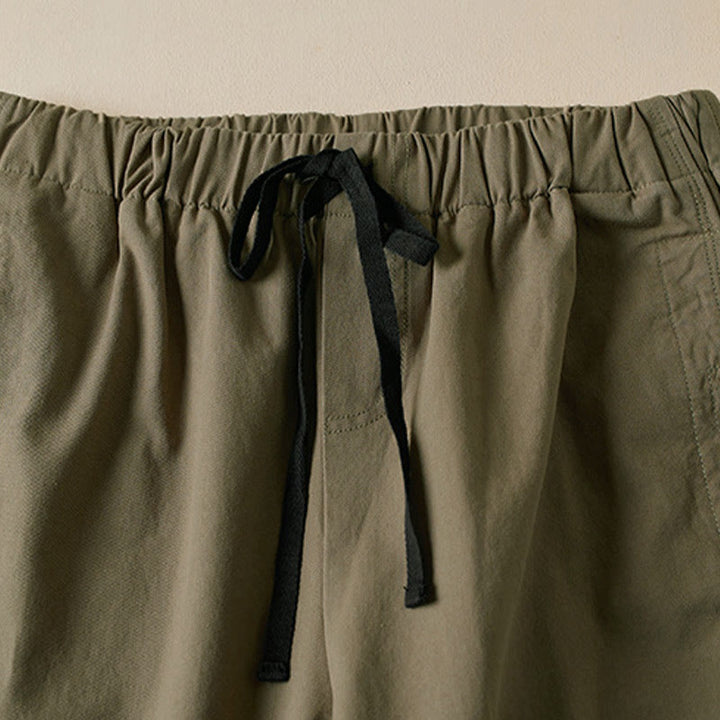 Buddha Stones Herbst-Cargohose für Damen aus Baumwolle mit Kordelzug, Länge 7-8, mit Taschen - image 2
