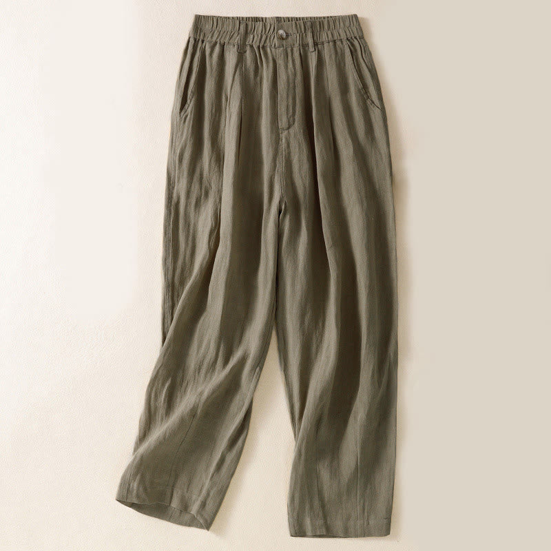 Buddha Stones Sommerhose für Damen, knöchellang, mit Knopfleiste und Reißverschluss sowie Taschen - Bräunen - US 8-10, UK/AU 12-14, EU 40-42 (2XL) - image 21