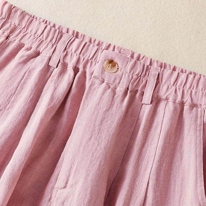 Buddha Stones Sommerhose für Damen, knöchellang, mit Knopfleiste und Reißverschluss sowie Taschen - image 11