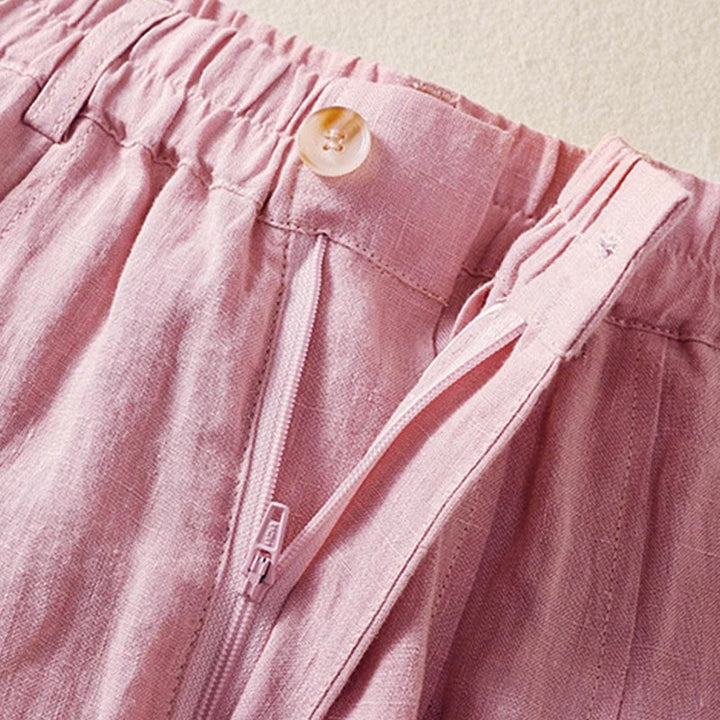 Buddha Stones Sommerhose für Damen, knöchellang, mit Knopfleiste und Reißverschluss sowie Taschen - image 10