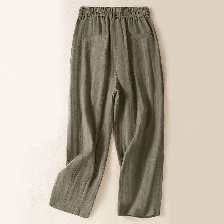 Buddha Stones Sommerhose für Damen, knöchellang, mit Knopfleiste und Reißverschluss sowie Taschen - image 22