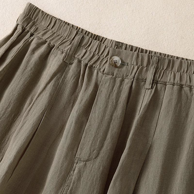 Buddha Stones Sommerhose für Damen, knöchellang, mit Knopfleiste und Reißverschluss sowie Taschen - image 23