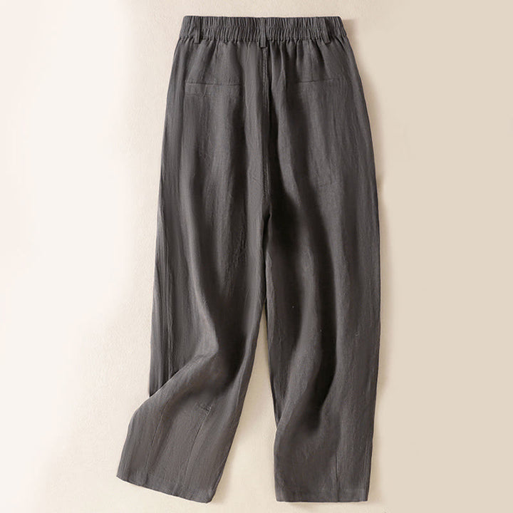 Buddha Stones Sommerhose für Damen, knöchellang, mit Knopfleiste und Reißverschluss sowie Taschen - image 31