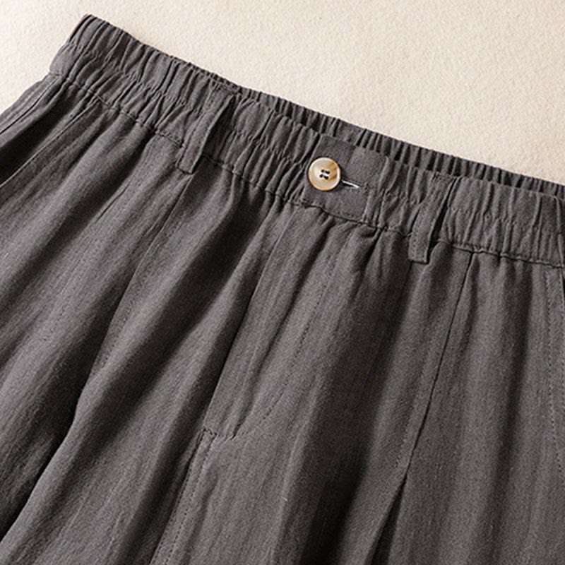 Buddha Stones Sommerhose für Damen, knöchellang, mit Knopfleiste und Reißverschluss sowie Taschen - image 29