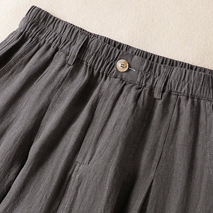 Buddha Stones Sommerhose für Damen, knöchellang, mit Knopfleiste und Reißverschluss sowie Taschen - image 29