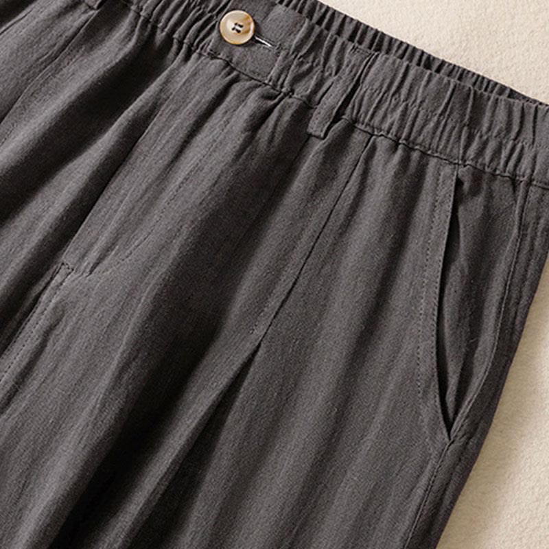 Buddha Stones Sommerhose für Damen, knöchellang, mit Knopfleiste und Reißverschluss sowie Taschen - image 30