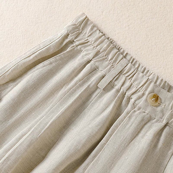 Buddha Stones Sommerhose für Damen, knöchellang, mit Knopfleiste und Reißverschluss sowie Taschen - image 36