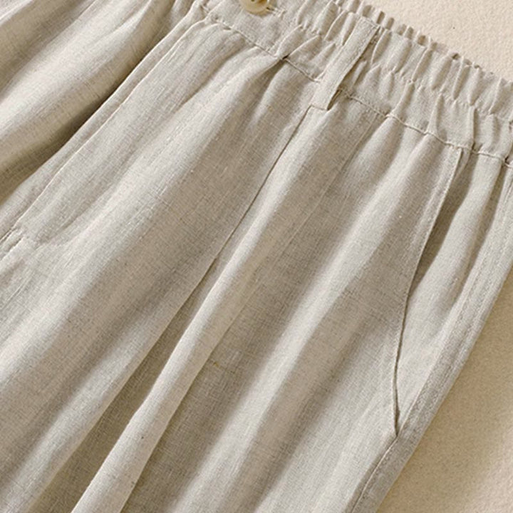 Buddha Stones Sommerhose für Damen, knöchellang, mit Knopfleiste und Reißverschluss sowie Taschen - image 37