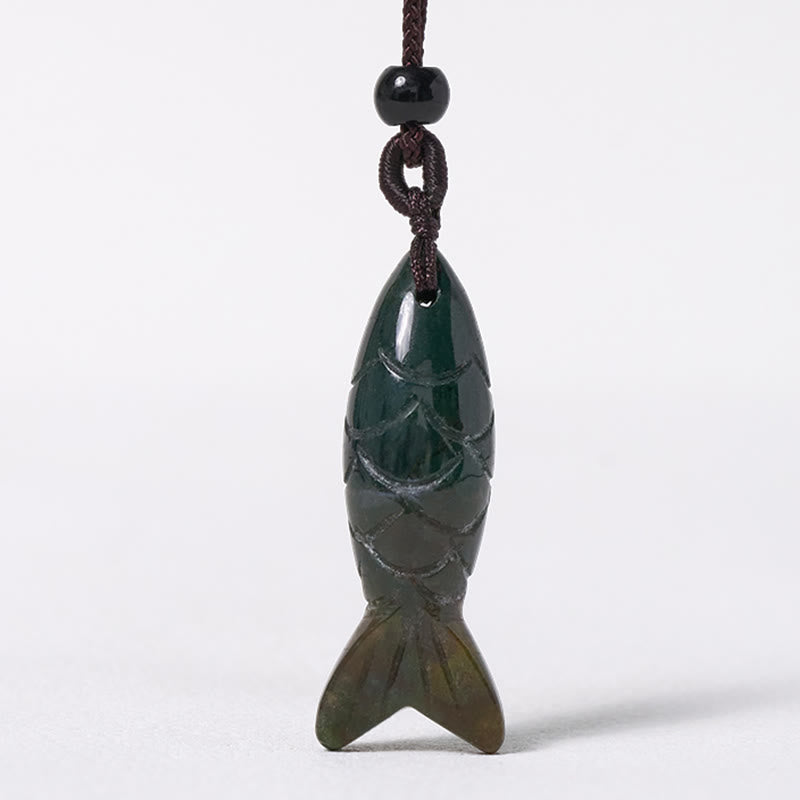 Buddha Stones Schnitzerei, Koi-Fisch, rosa Kristall, indischer Achat, Amethyst, Halskettenanhänger – Symbol für Wärme und Wohlstand - image 8