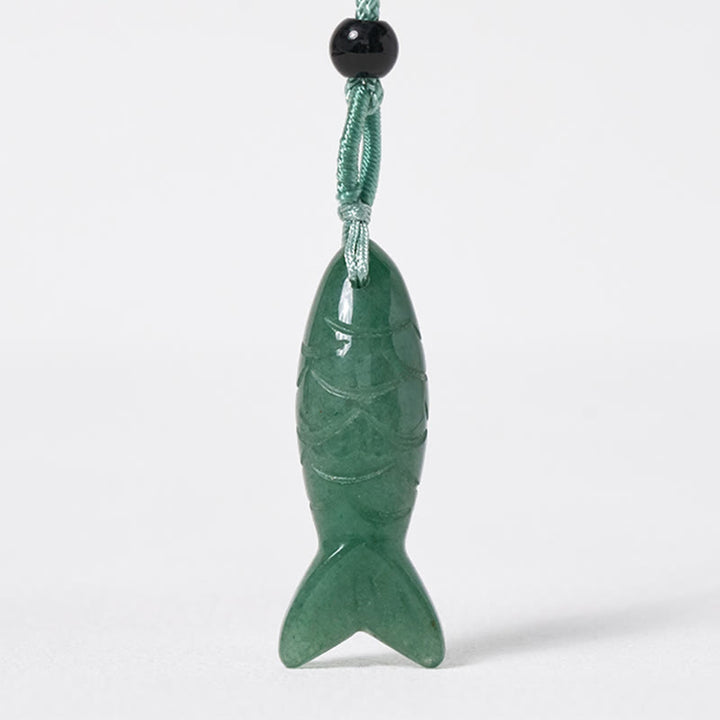 Buddha Stones Schnitzerei, Koi-Fisch, rosa Kristall, indischer Achat, Amethyst, Halskettenanhänger – Symbol für Wärme und Wohlstand - image 44