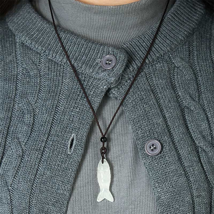 Buddha Stones Schnitzerei, Koi-Fisch, rosa Kristall, indischer Achat, Amethyst, Halskettenanhänger – Symbol für Wärme und Wohlstand - image 51