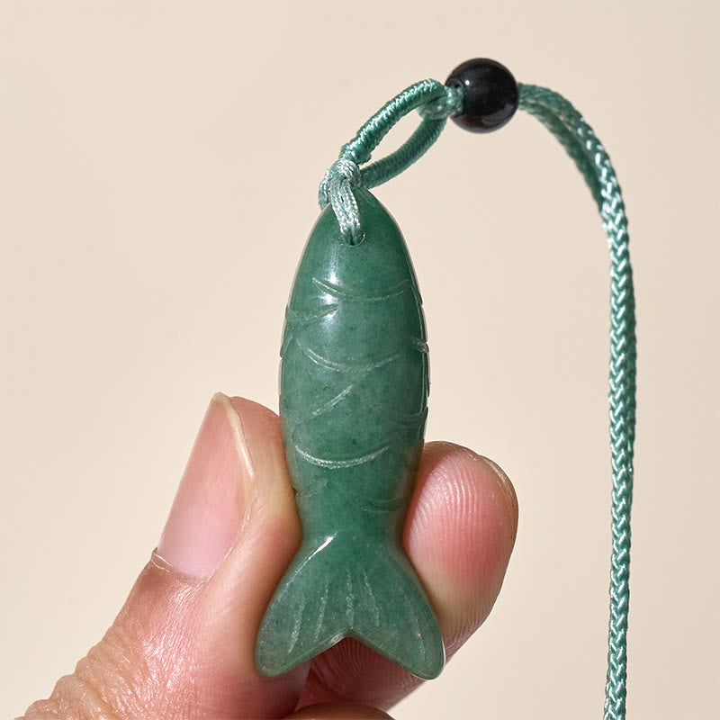 Buddha Stones Schnitzerei, Koi-Fisch, rosa Kristall, indischer Achat, Amethyst, Halskettenanhänger – Symbol für Wärme und Wohlstand - image 45