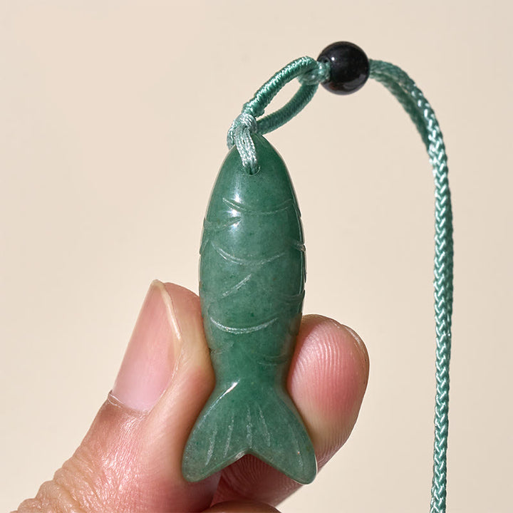 Buddha Stones Schnitzerei, Koi-Fisch, rosa Kristall, indischer Achat, Amethyst, Halskettenanhänger – Symbol für Wärme und Wohlstand - image 45