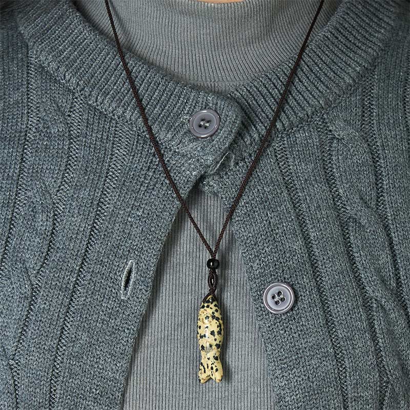 Buddha Stones Schnitzerei, Koi-Fisch, rosa Kristall, indischer Achat, Amethyst, Halskettenanhänger – Symbol für Wärme und Wohlstand - image 36