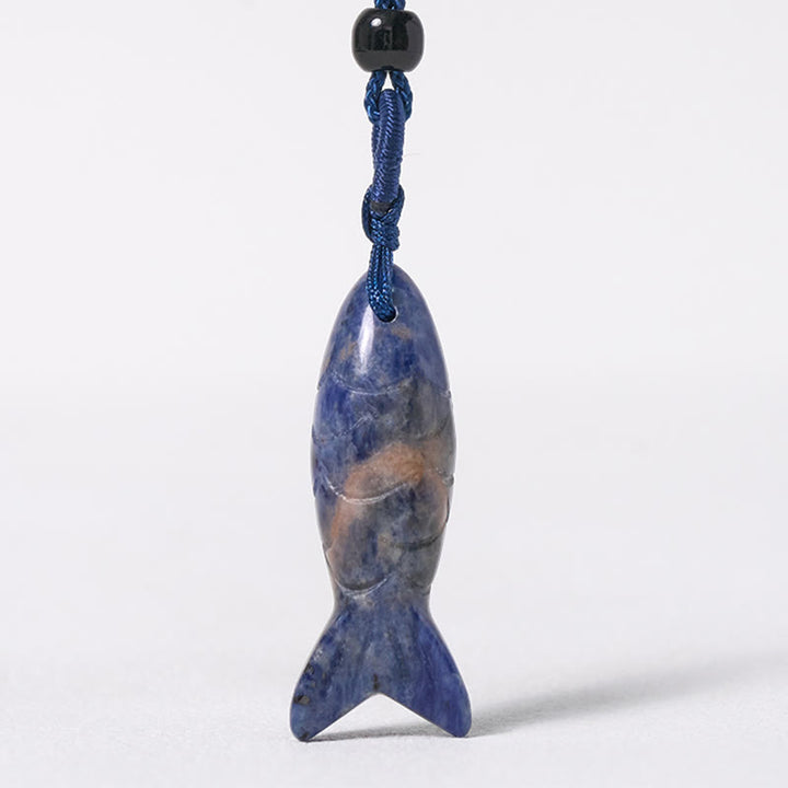 Buddha Stones Schnitzerei, Koi-Fisch, rosa Kristall, indischer Achat, Amethyst, Halskettenanhänger – Symbol für Wärme und Wohlstand - image 39