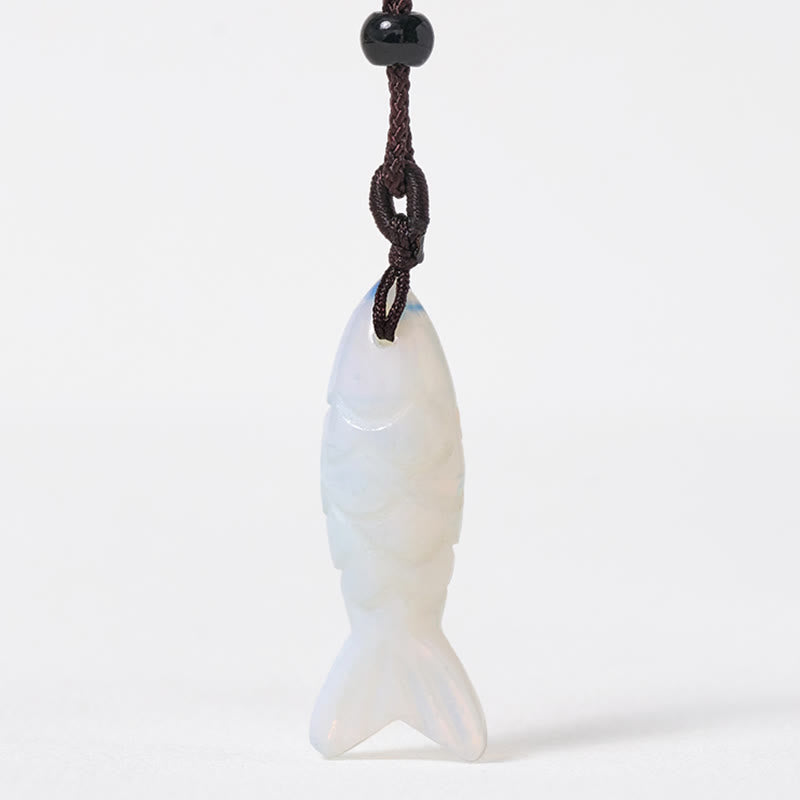 Buddha Stones Schnitzerei, Koi-Fisch, rosa Kristall, indischer Achat, Amethyst, Halskettenanhänger – Symbol für Wärme und Wohlstand - image 54