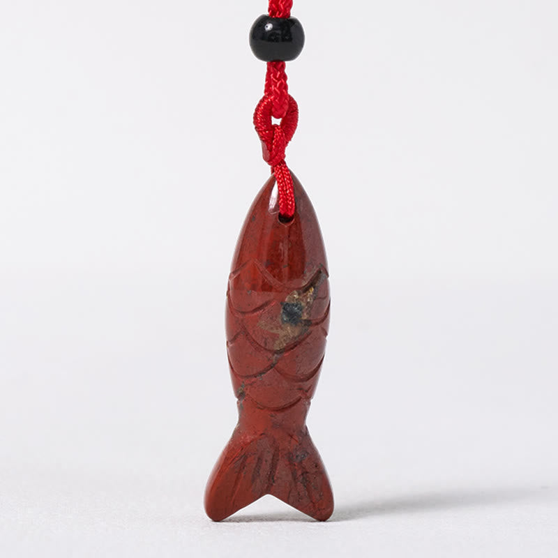 Buddha Stones Schnitzerei, Koi-Fisch, rosa Kristall, indischer Achat, Amethyst, Halskettenanhänger – Symbol für Wärme und Wohlstand - image 23