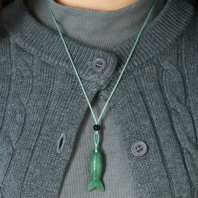 Buddha Stones Schnitzerei, Koi-Fisch, rosa Kristall, indischer Achat, Amethyst, Halskettenanhänger – Symbol für Wärme und Wohlstand - image 46