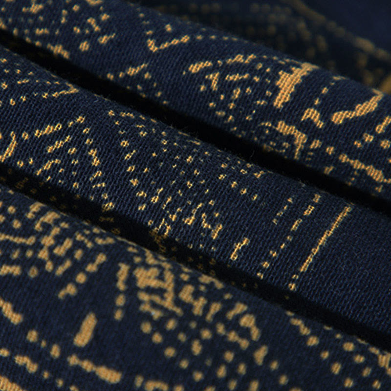 Buddha Stones, geometrisches Muster, Blumenstreifen, Schmetterlingsmotiv, offener Vorderteil, halblange Ärmel, Kimono aus Baumwolle für Herren - image 8