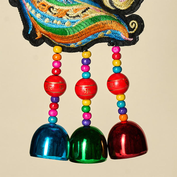 Buddha Stones, Jahr des Pferdes, bestickter Pferdekopf-Glockenanhänger mit Quaste, Erfolgs-Hängedekoration - image 2