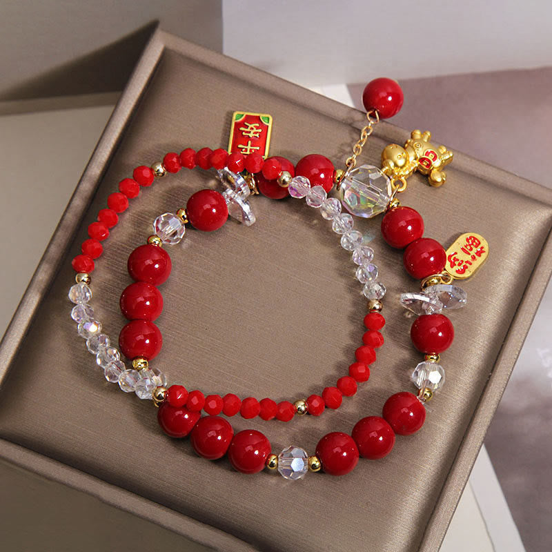 Buddha Stones ​​Jahr des Pferdes Barren Wohlstandsarmband - image 1