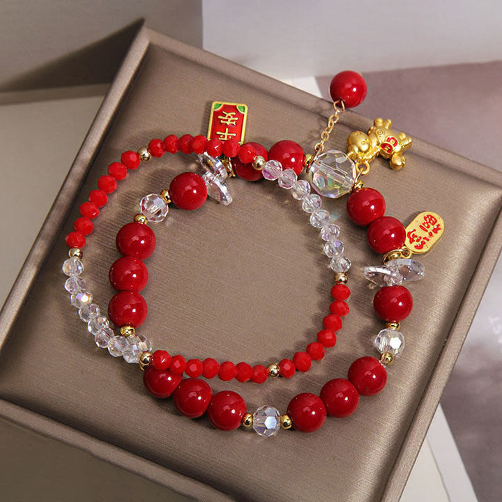 Buddha Stones ​​Jahr des Pferdes Barren Wohlstandsarmband - image 1