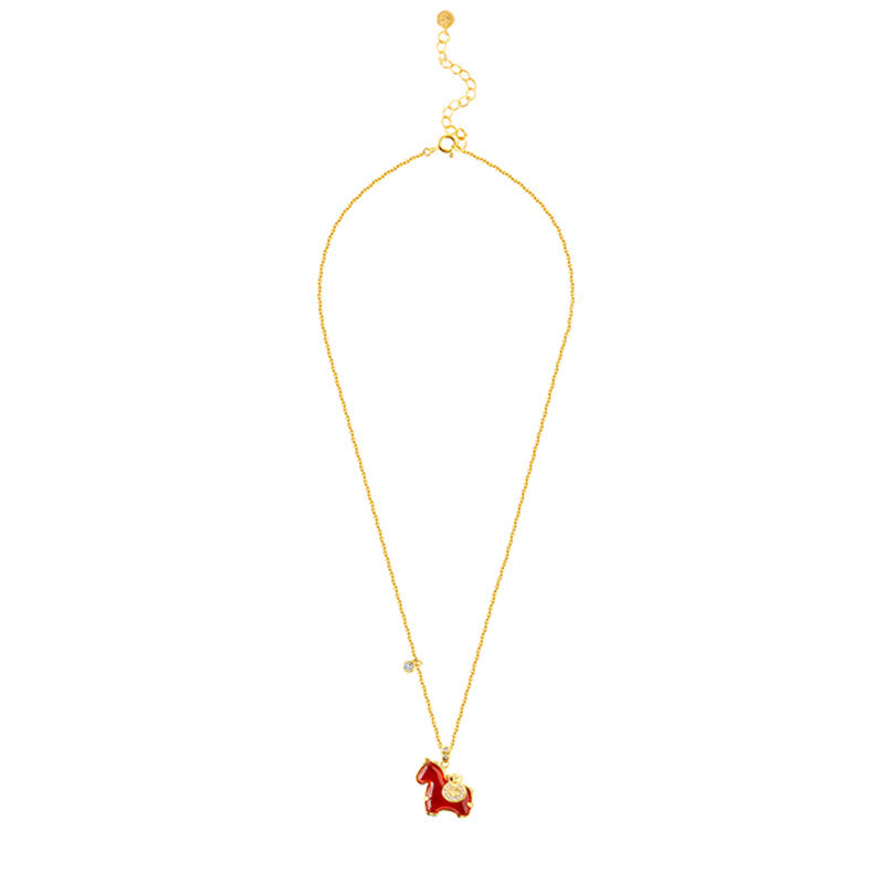 Buddha Stones ​​Jahr des Pferdes Rote Achat-Fu-Charakter-Selbstvertrauens-Halskette Anhänger - image 8