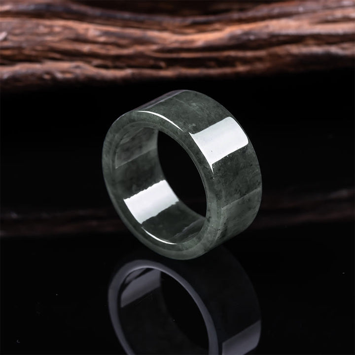 Buddha Stones Jade-Ring für Wohlstand, Fülle und Glück - Jade (24 mm) - image 0