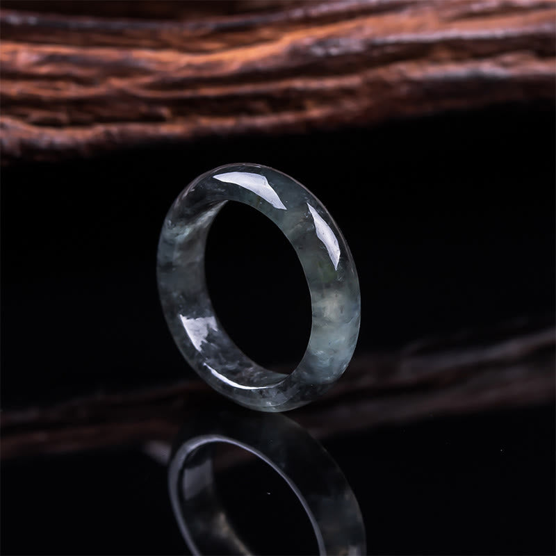 Buddha Stones Jade-Ring für Wohlstand, Glück und Fülle - Jade - 21 mm - image 1