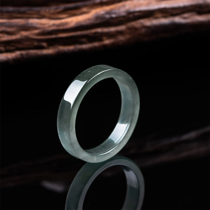 Buddha Stones Jade-Ring „Fülle und Wohlstand“ – Mehrere Größen erhältlich - Natürlicher Jade (Farbe kann variieren) - 21 mm - image 0
