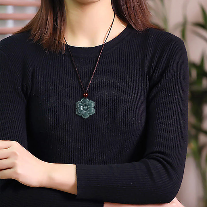 Buddha Stones Pfirsichblüten-Jade-Anhänger für eine Wohlstandskette - image 4