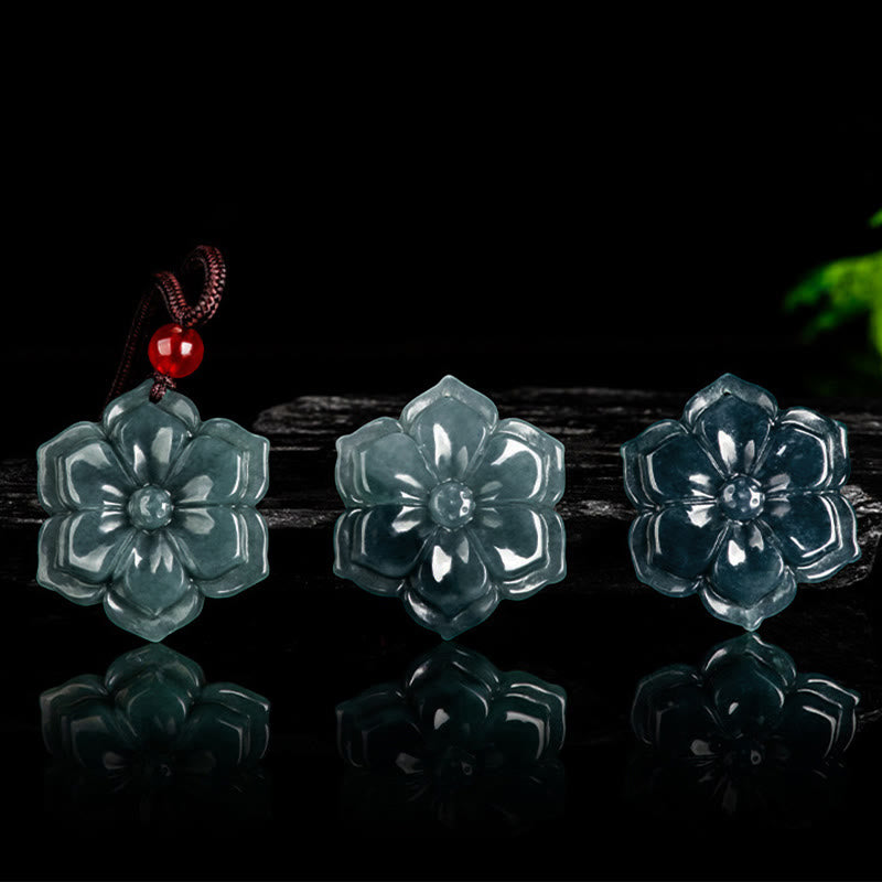 Buddha Stones Pfirsichblüten-Jade-Anhänger für eine Wohlstandskette - image 8