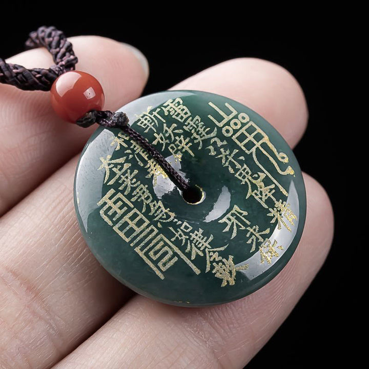 Buddha Stones Berggeister geben Geld aus Friedensschnalle Jade Glückskette Anhänger - image 4