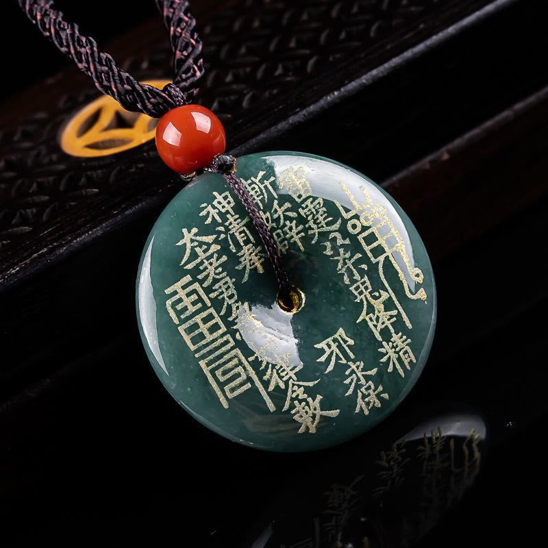 Buddha Stones Berggeister geben Geld aus Friedensschnalle Jade Glückskette Anhänger - image 1