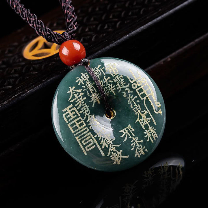 Buddha Stones Berggeister geben Geld aus Friedensschnalle Jade Glückskette Anhänger - image 1